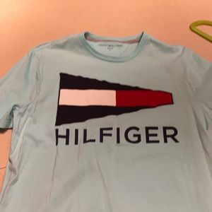 Men's medium Hilfiger t shirt powder blue